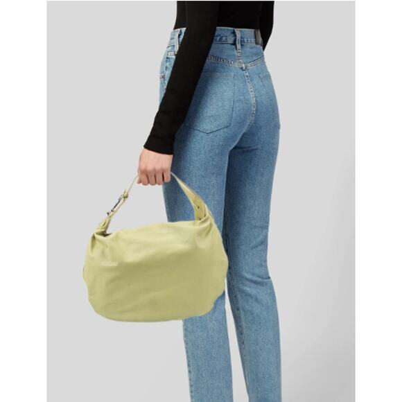 Marc Jacobs Leather Top Handle Shoulder Hobo Handbag Light Apple Green - Picture 1 of 14